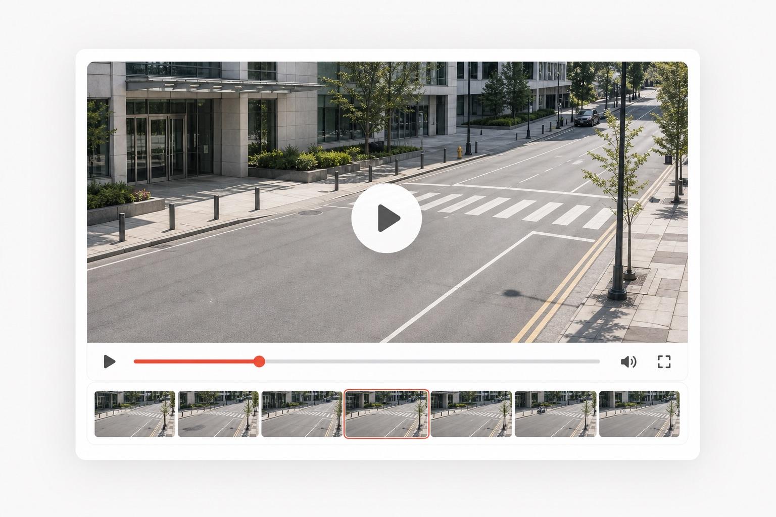 A bright video player showing a clip used for evidence review