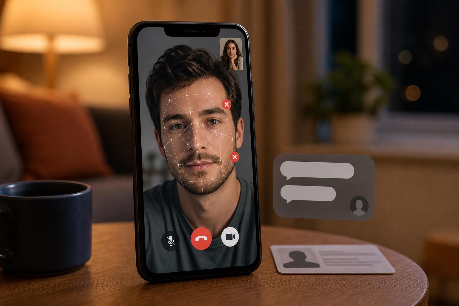 A video call identity check for a possible romance scam